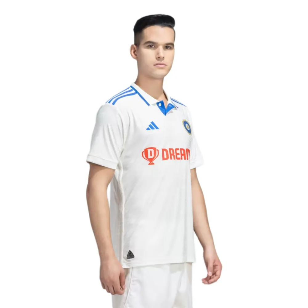 Adidas Men's Test Match Cricket Jersey (Off White)