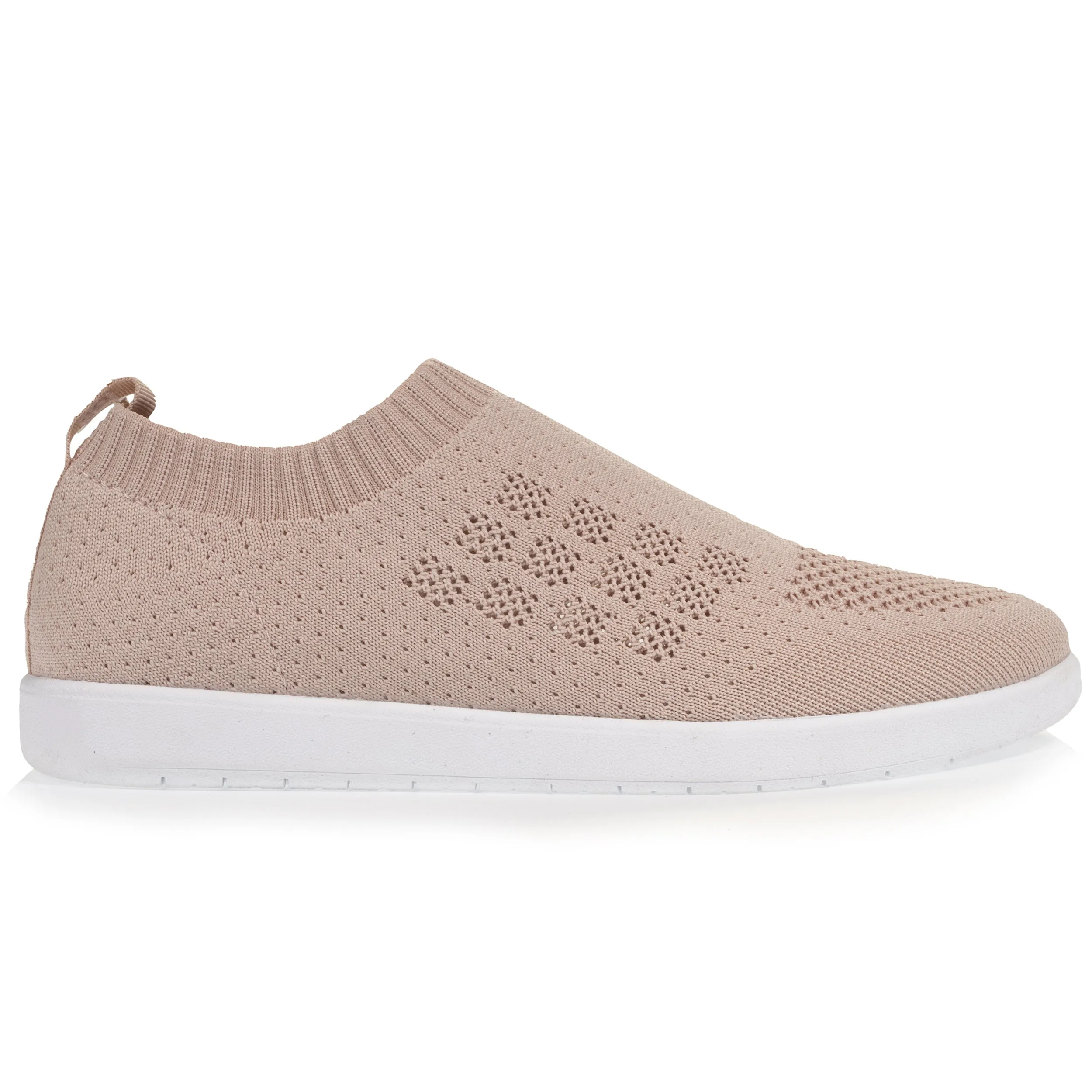 Baskets Confort Femme Slip-on Rose