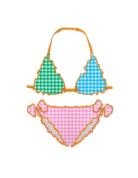 Bikini MC2 Saint Barth bimba Cris Vichy col multicolor PE23