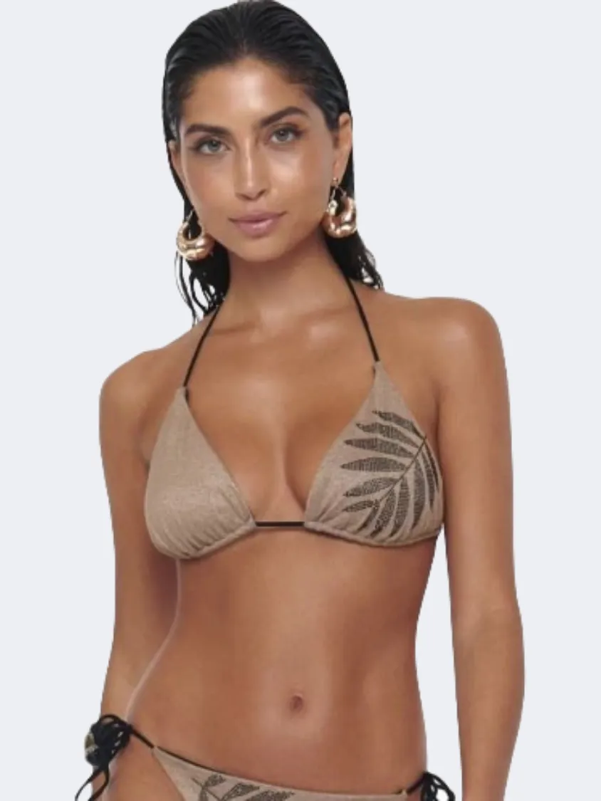 Blue Point Sandy Women Beach Bra Beige