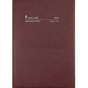 Collins 2024 Appointment Diary 2 Pages To Day 15 Minute A4 Burgundy 144F.P78