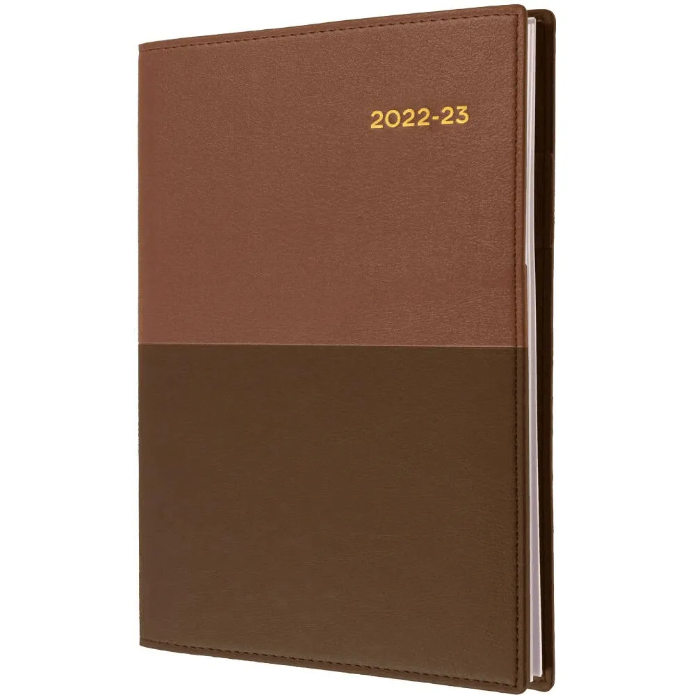 Collins Vanessa A4 Day To Page 2022/2023 Diary Tan Brown Financial Year