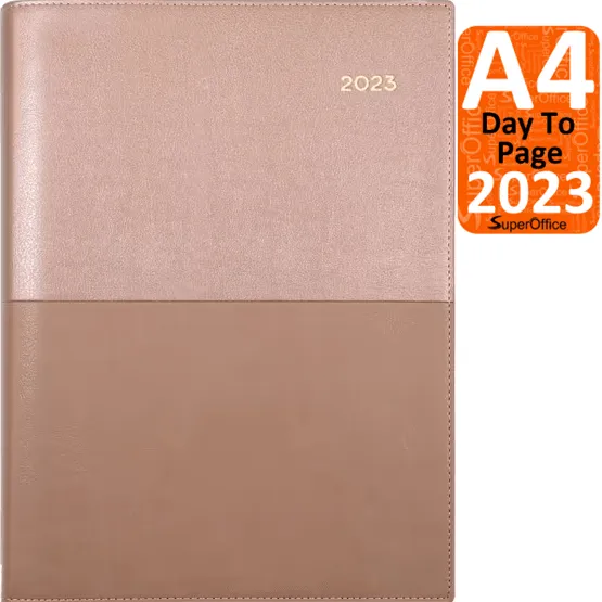 Collins Vanessa A4 Day To Page 2023 Diary Rose Gold Calendar Year Planner