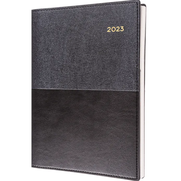 Collins Vanessa A5 Day To Page 2023 Diary Black Calendar Year Planner