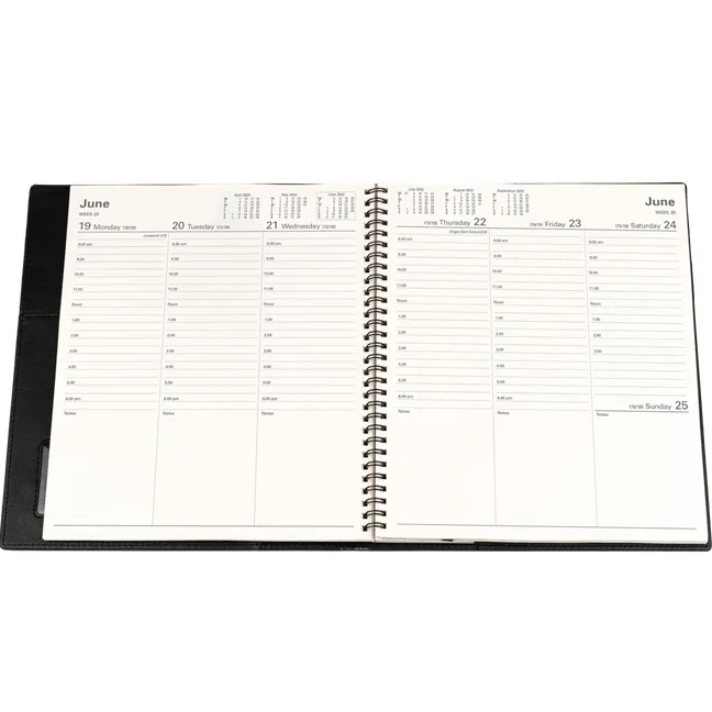 Collins Vanessa Quarto A4 Week To View 2023 Diary Black Calendar Planner