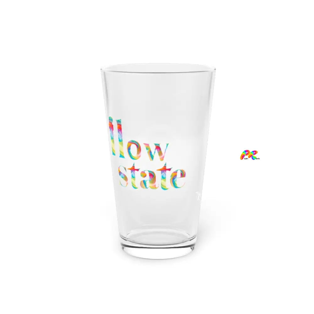 Colorful Flow State Drink Pint Glass, 16floz