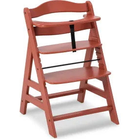 Hauck Baby Alpha+ Grow Along Adjustable Beechwood Wooden High Chair Seat + 5-Point Harness & Bumper Bar, Cork