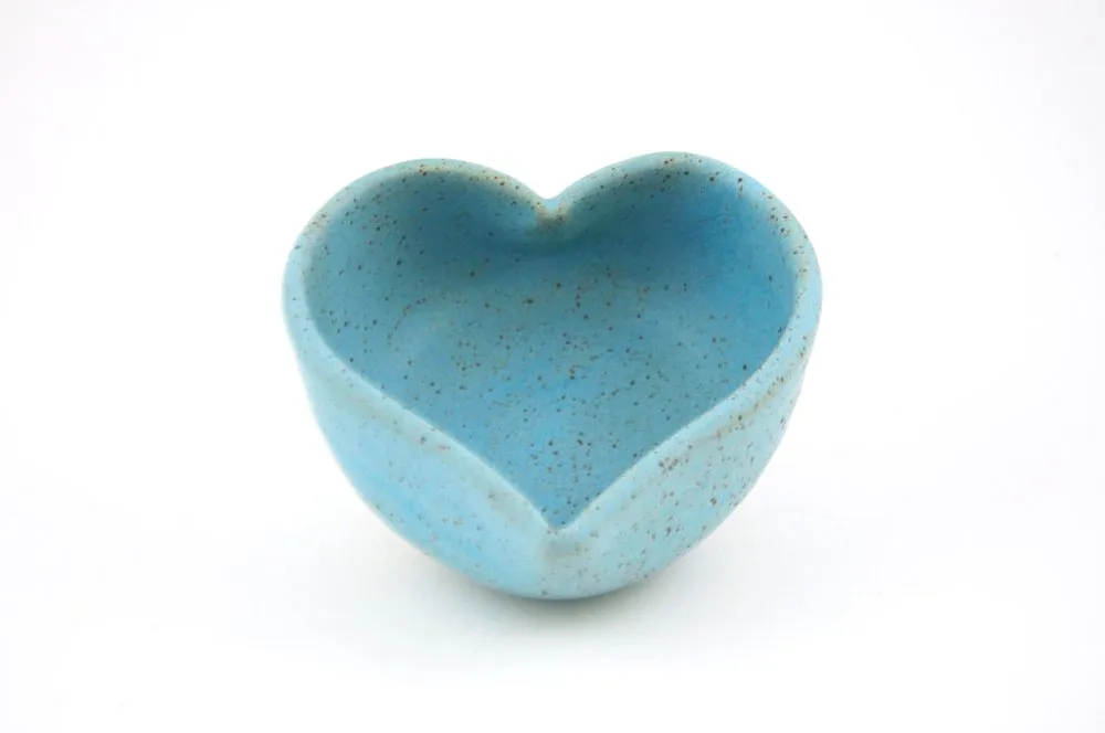 Heart Bowl in Robin's Egg Blue