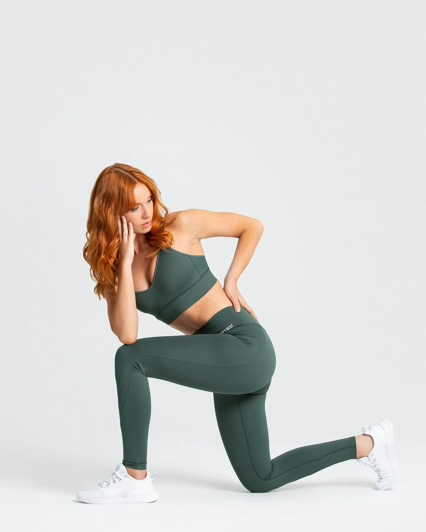 Hold High Support Sports Bra | Jungle Green