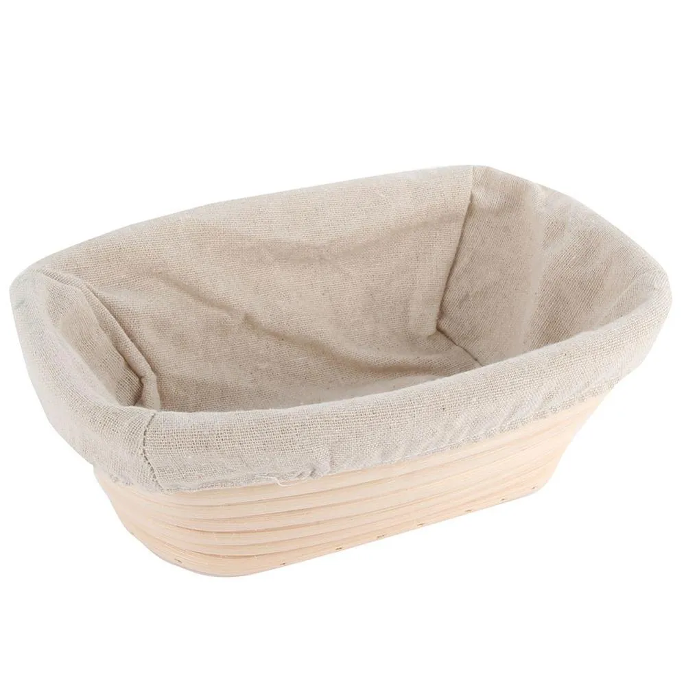 Home Dough Food Storage Bread Lining Oval Fruit Tray Basket