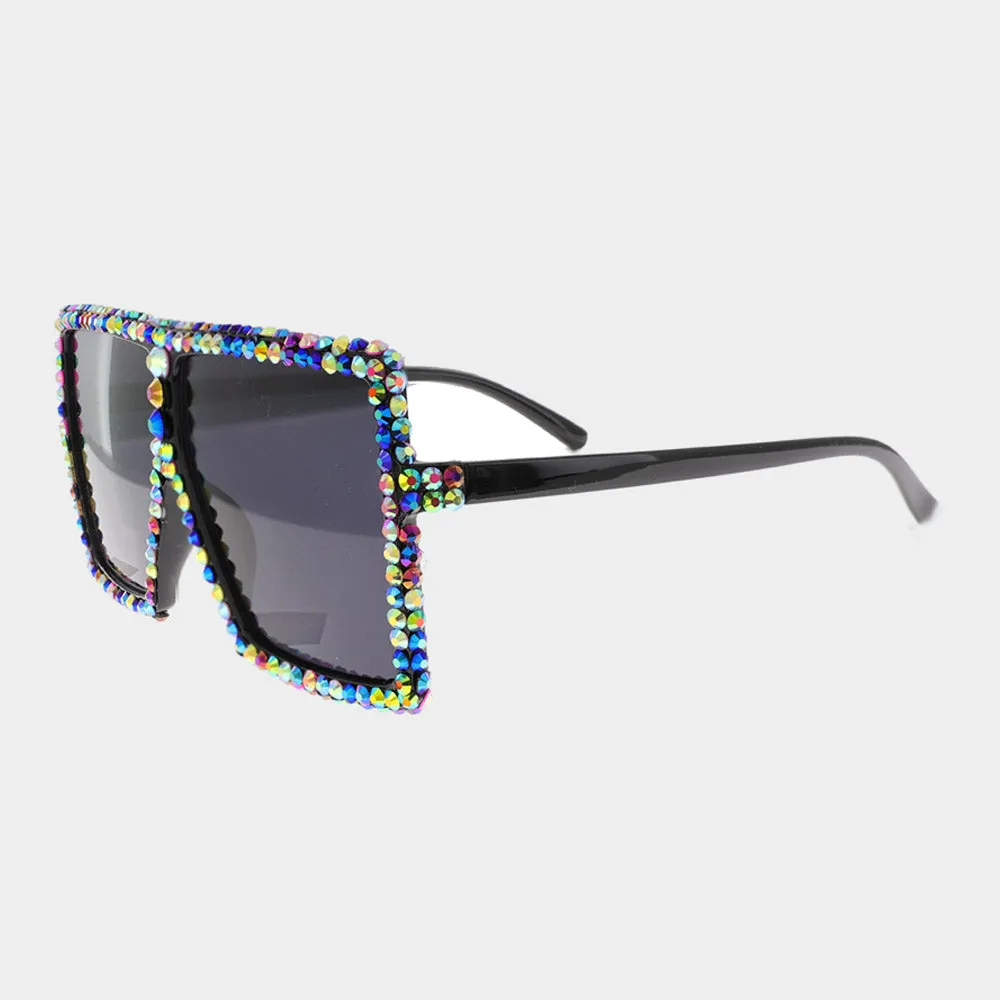 iLLASPARKZ Studded Square Sunglasses