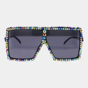 iLLASPARKZ Studded Square Sunglasses