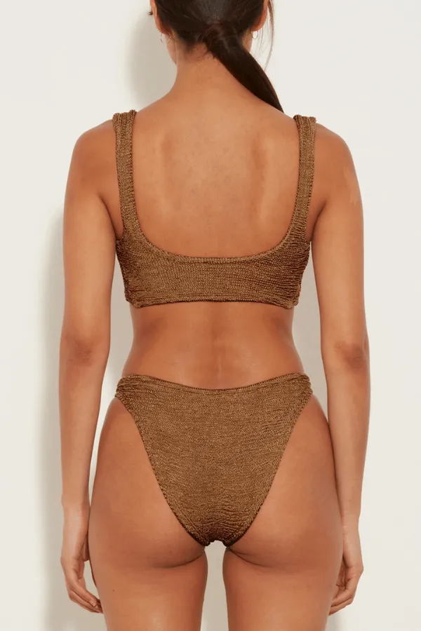 Juno Bikini Metallic Cocoa