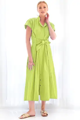 Long Rocky Shirt Dress Neon Lime