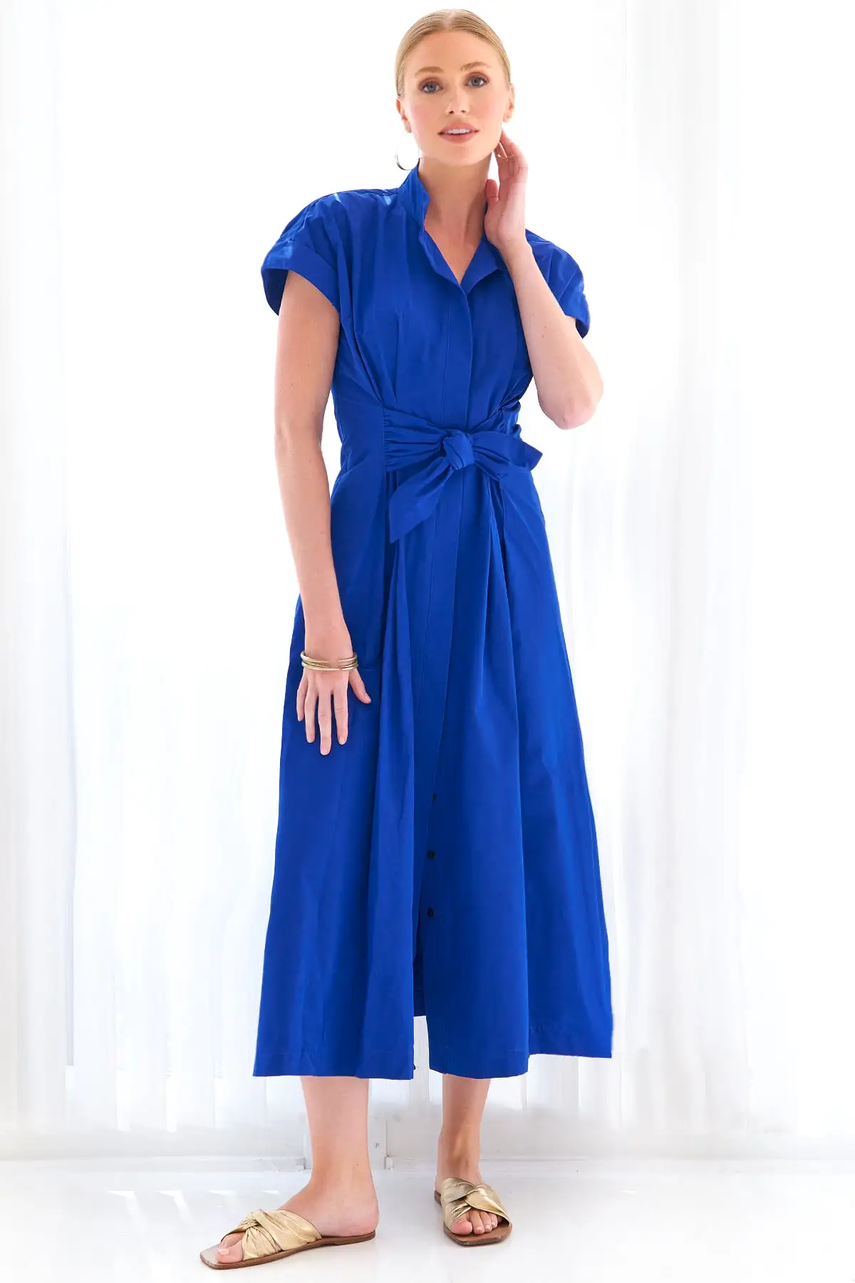 Long Rocky Shirt Dress Royal Blue