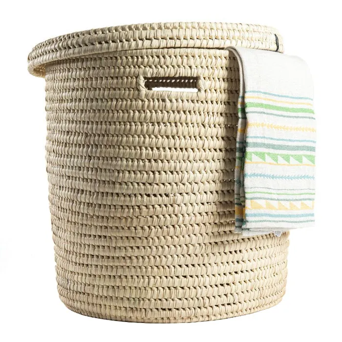 Mifuko Turkana Basket Natural Medium With Lid