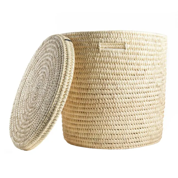 Mifuko Turkana Basket Natural Medium With Lid