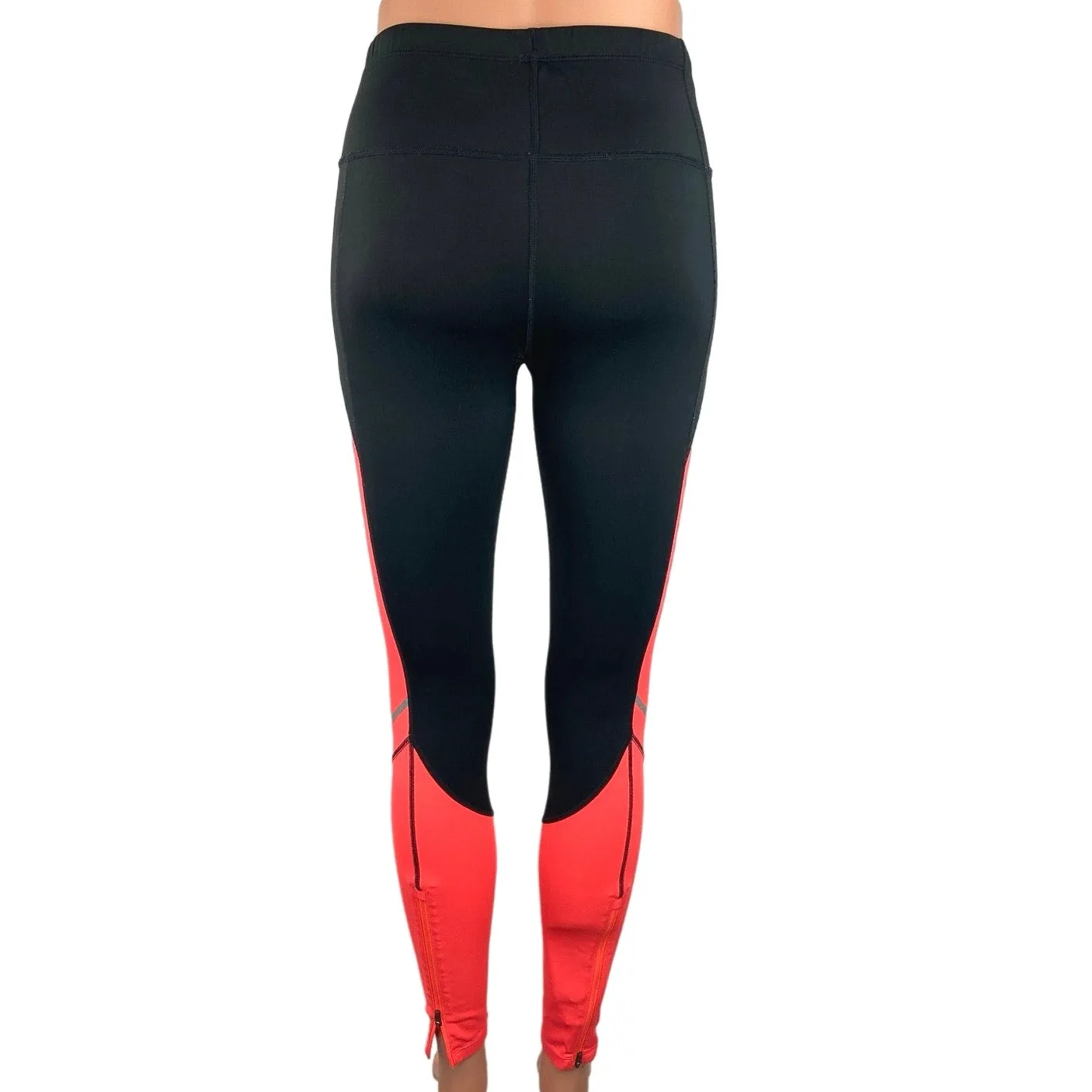 New Balance Black Pink Accelerate Low Rise Crop Activewear Yoga Tight Leggings S