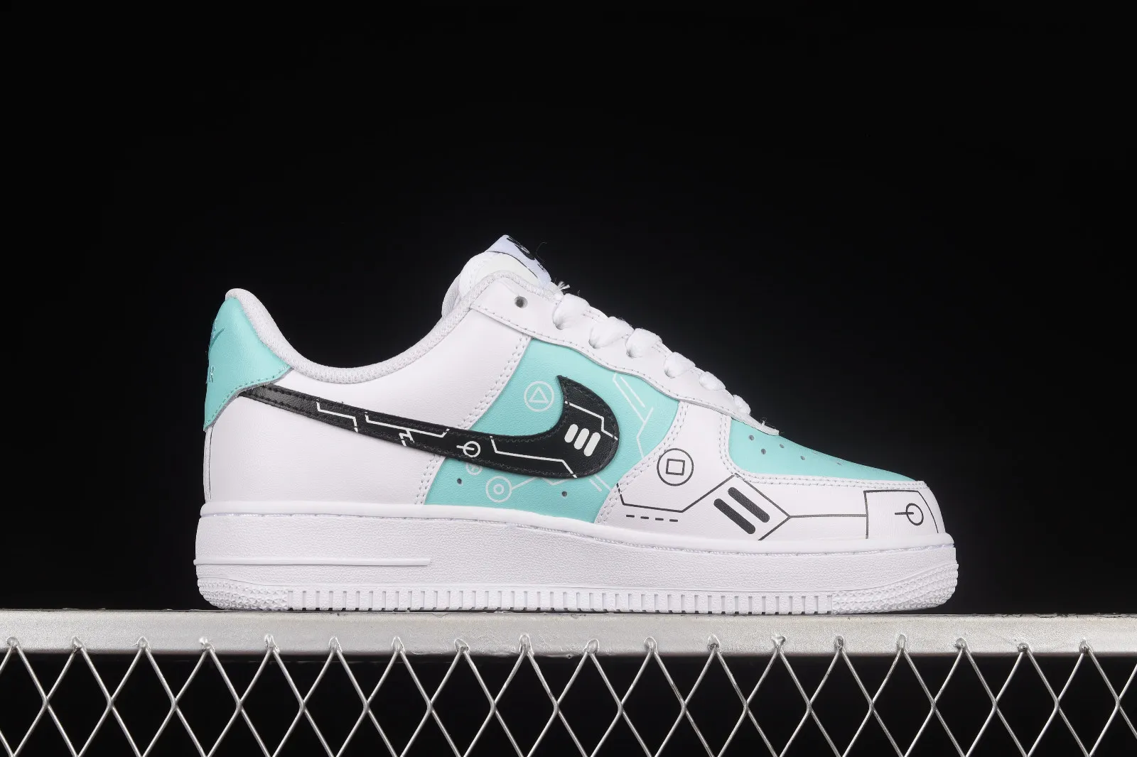 Nike Air Force 1 07 Low PS5 White Blue Black Shoes DD8959-103