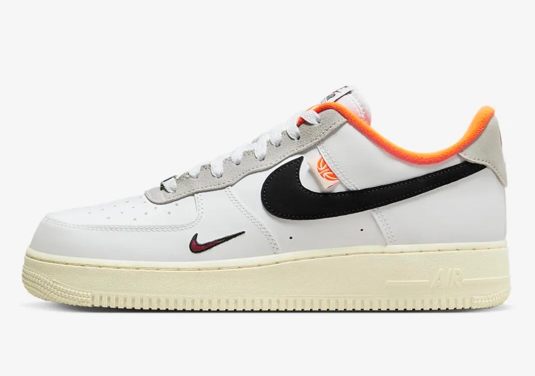 Nike Air Force 1 Low Hoops White Black Orange DX3357-100