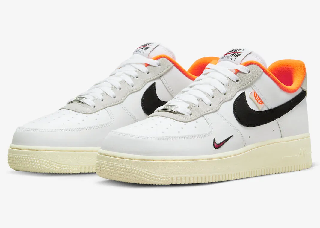 Nike Air Force 1 Low Hoops White Black Orange DX3357-100