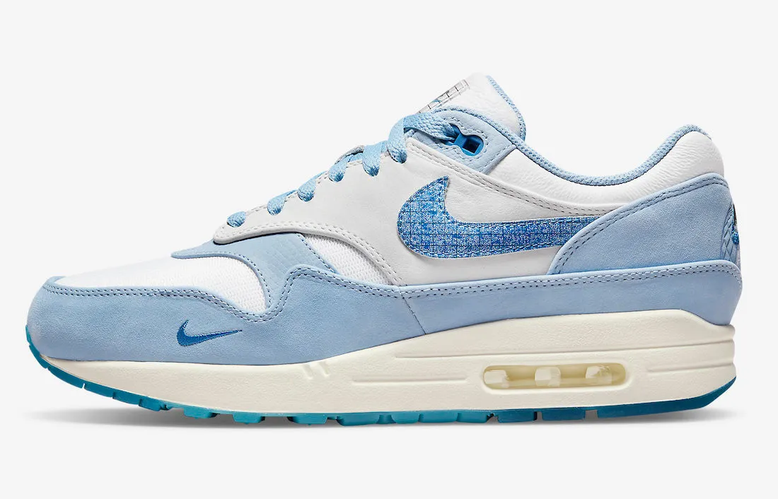 Nike Air Max 1 Blueprint White Dark Marina Blue Leche Blue DR0448-100