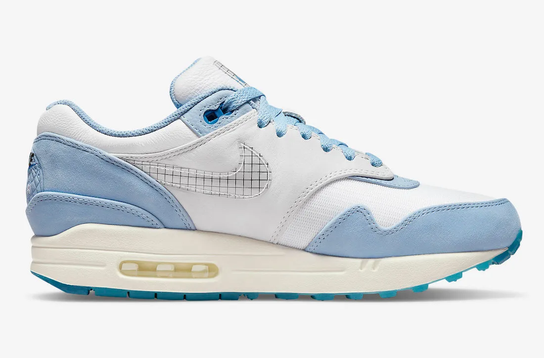 Nike Air Max 1 Blueprint White Dark Marina Blue Leche Blue DR0448-100