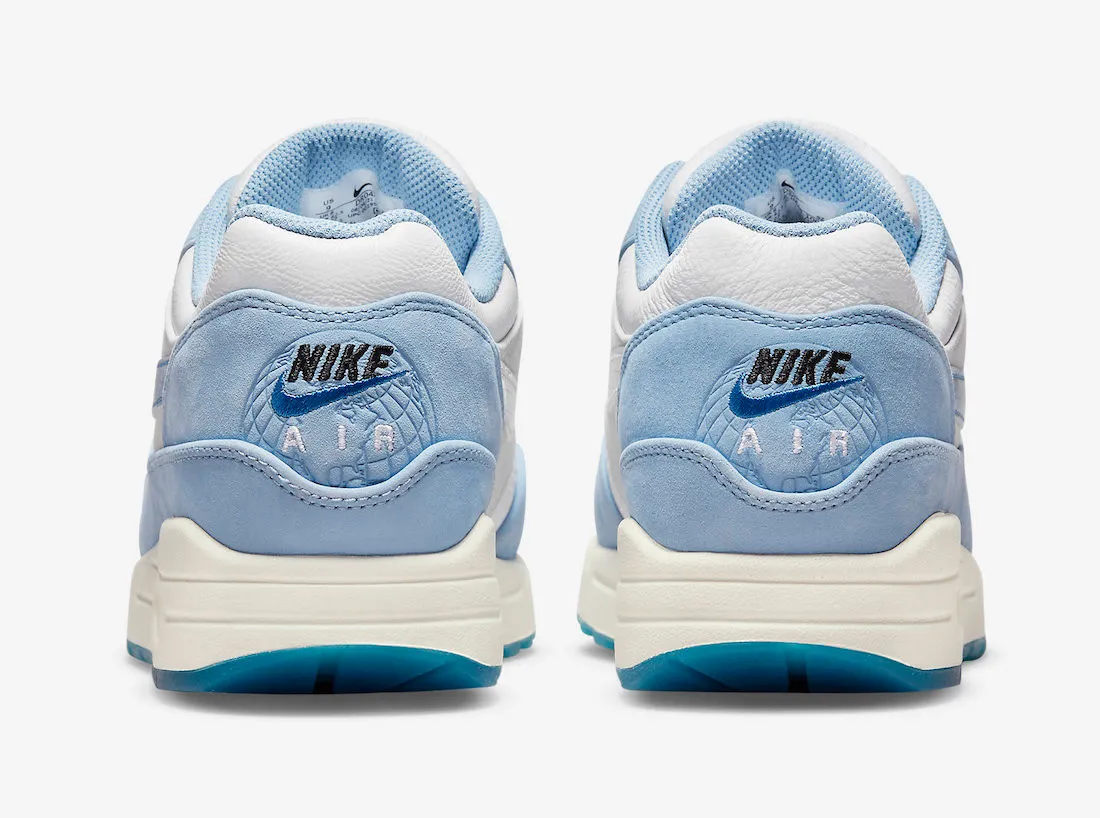 Nike Air Max 1 Blueprint White Dark Marina Blue Leche Blue DR0448-100