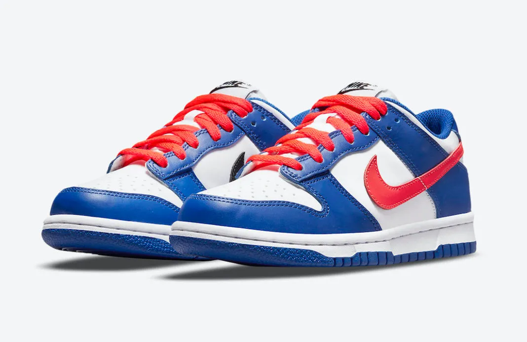 Nike SB Dunk Low White Bright Crimson Game Royal Black CW1590-104