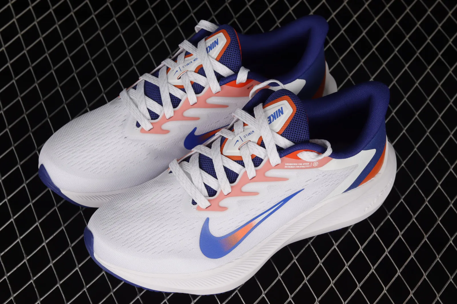 Nike Zoom Winflo 7 Orange Dark Blue White DN4242-141