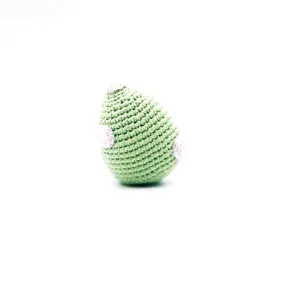 Pebble Easter Egg Baby Toy - Pistachio White Spot