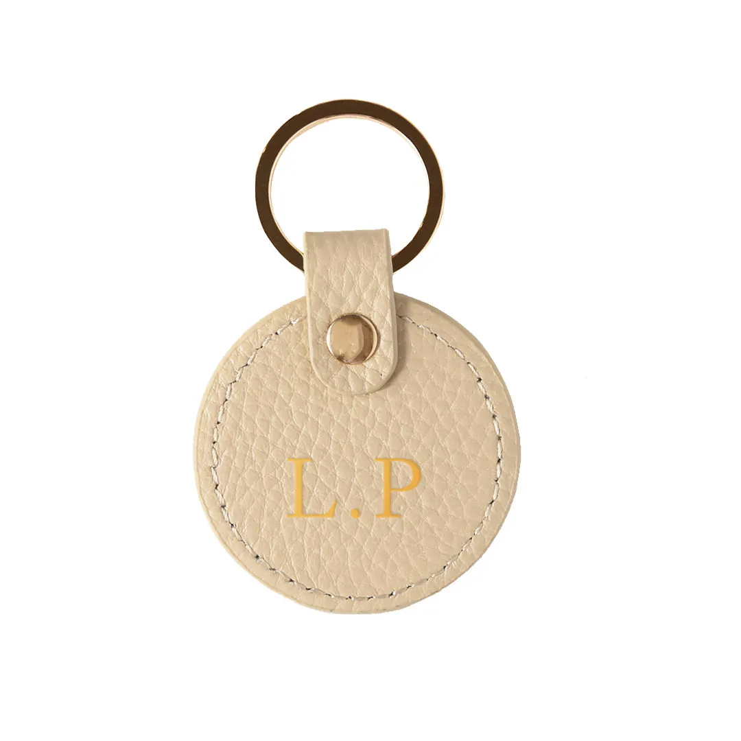 Pebbled Lowkey Round Keyring