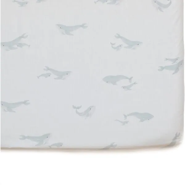 Pehr Follow Me Crib Sheet, Whale