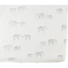 Pehr Follow Me Organic Cotton Crib Sheet, Elephant