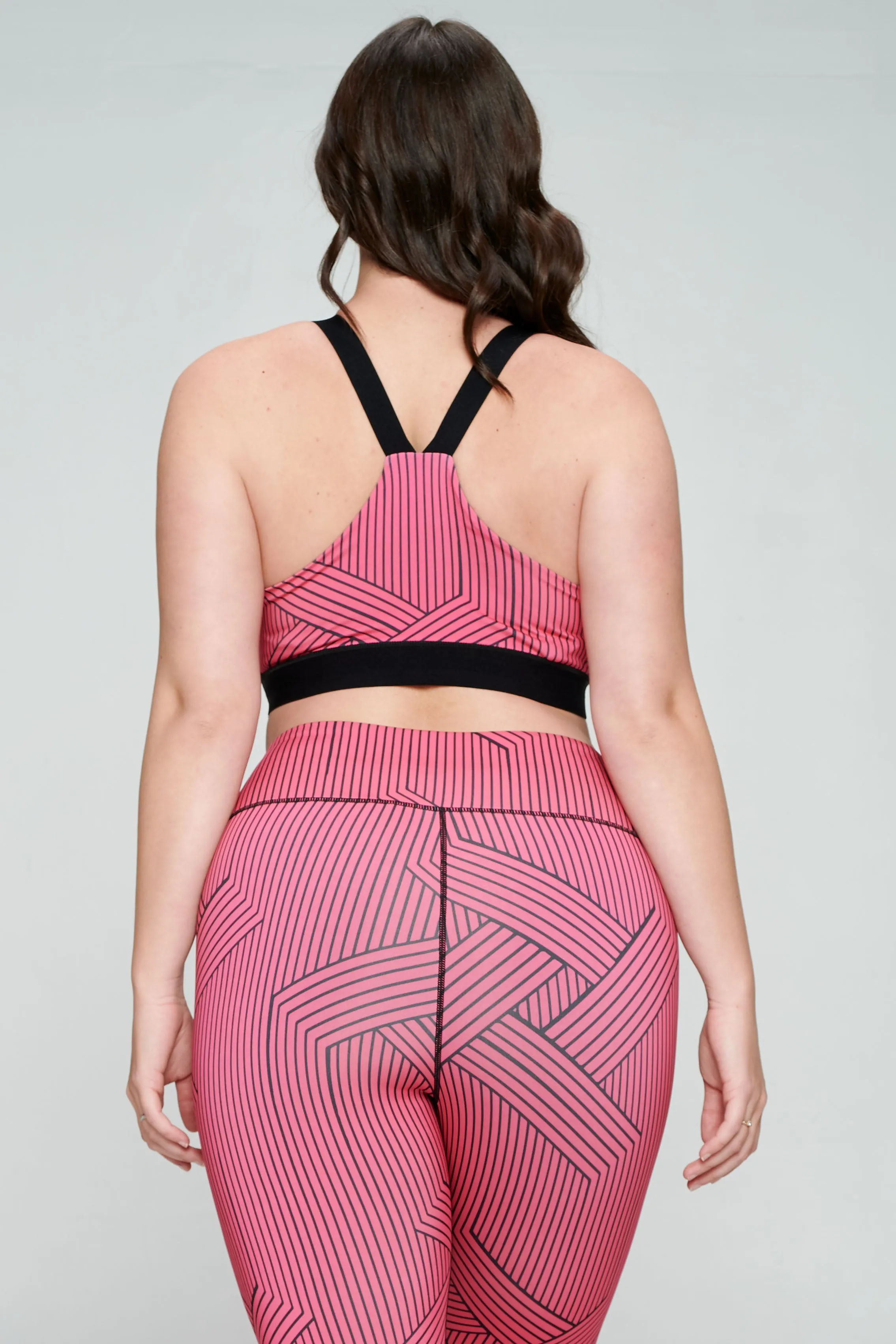 Plus Size Striped Collective Active Sports Bra