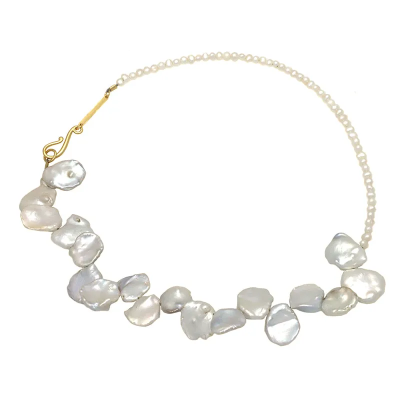 Quzah Necklace with Pearl - 18K Gold Plated