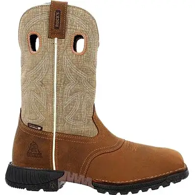 Rocky Men's Hi Wire 11 CT Waterproof Western Work Boot -Brown- RKW0425