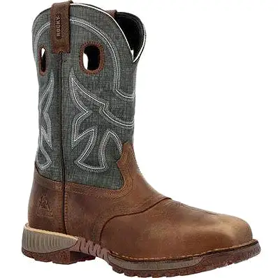 Rocky Men's Hi Wire 11 ST Waterproof Western Work Boot -Brown- RKW0426