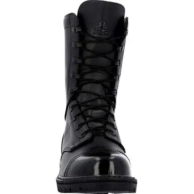 Rocky Women's Lace Up 10 Slip Resist Military Jump Boot -Black- RKC157