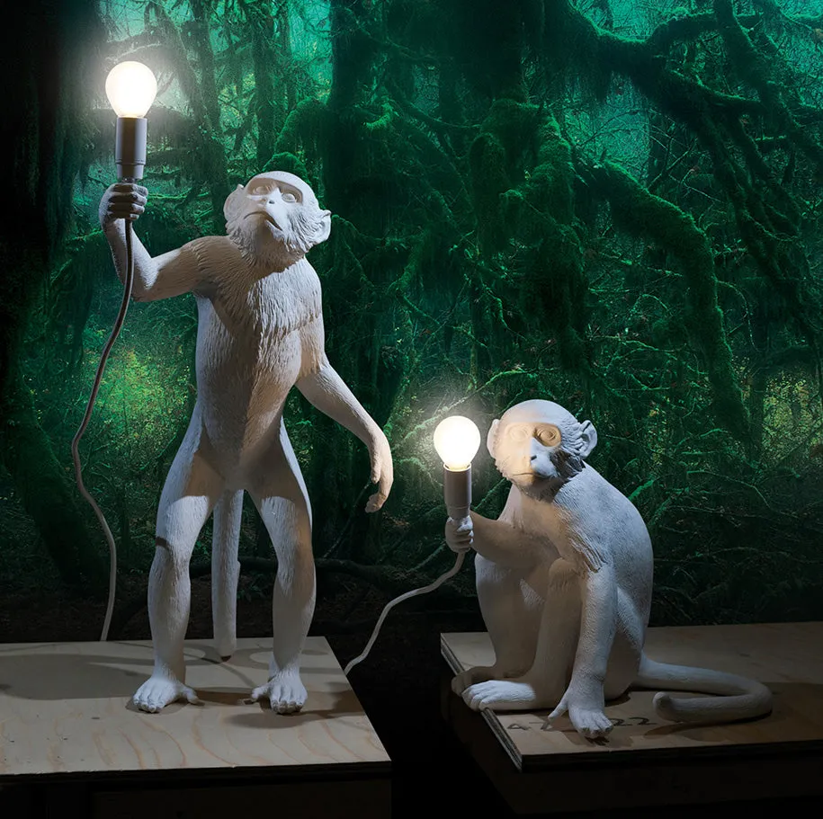 Seletti Monkey Lamp Standing White