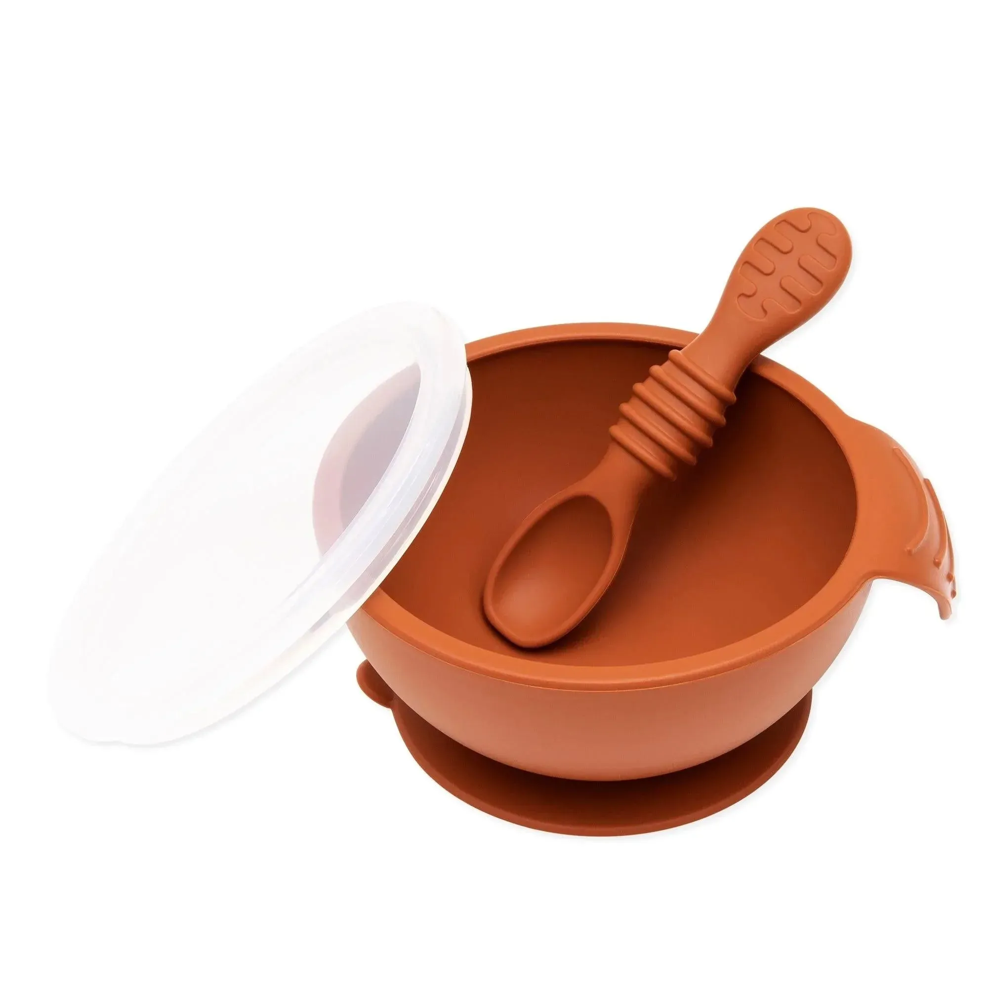 Silicone First Feeding Set: Clay