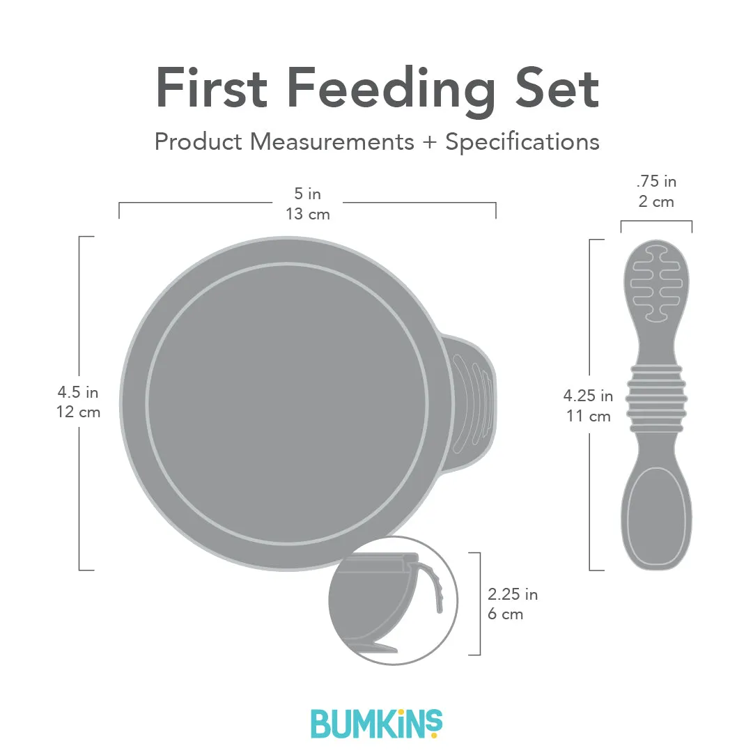 Silicone First Feeding Set: Clay