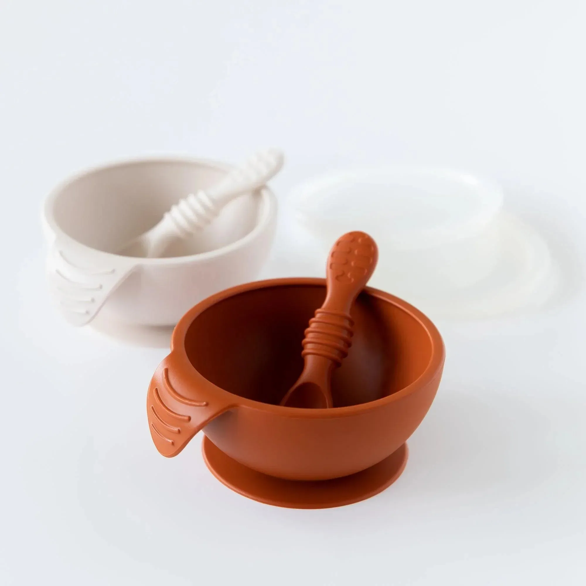 Silicone First Feeding Set: Clay