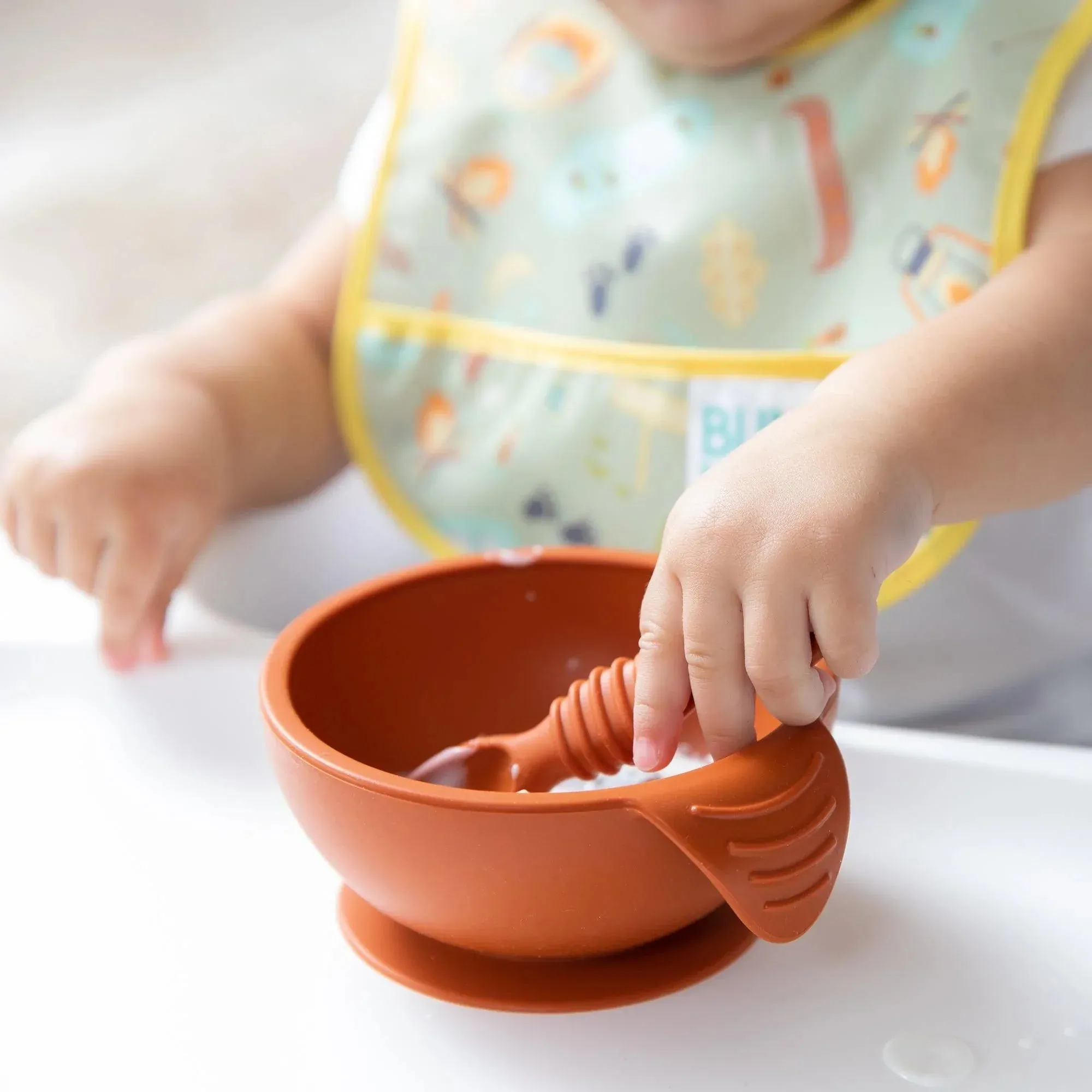 Silicone First Feeding Set: Clay