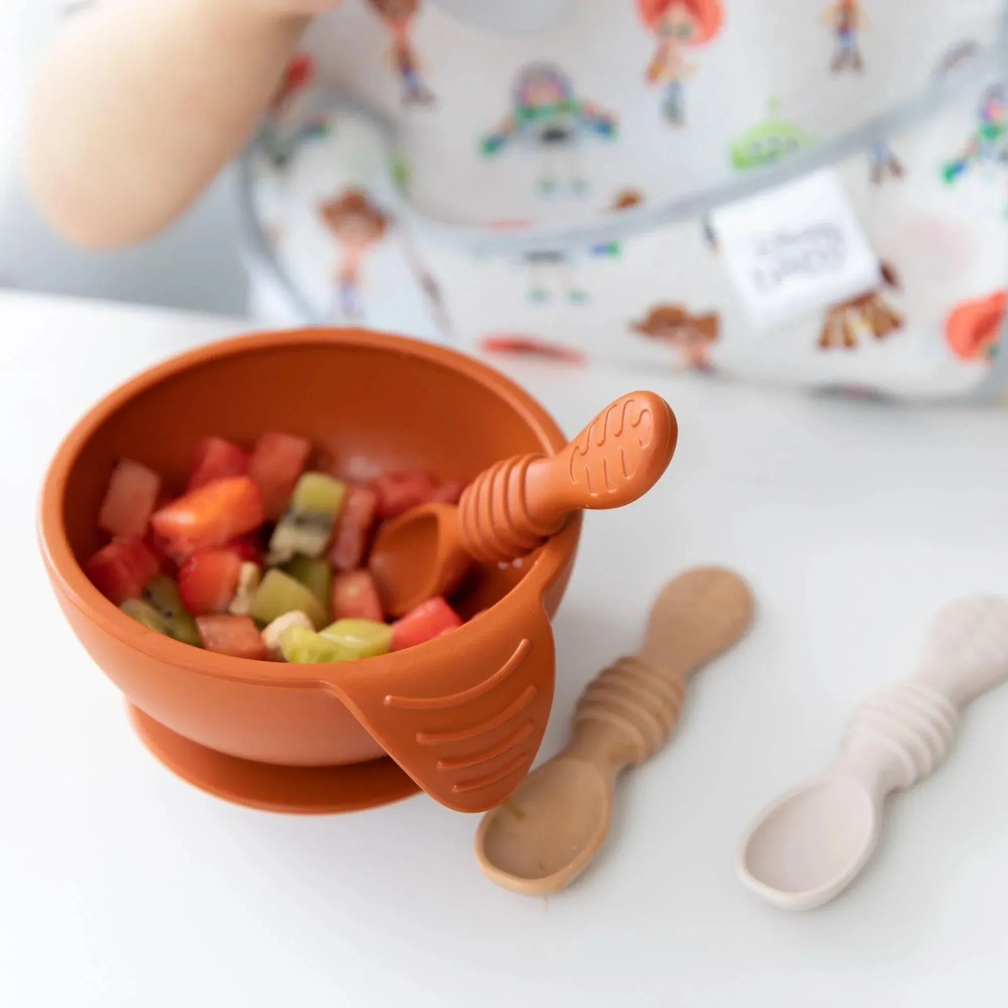 Silicone First Feeding Set: Clay