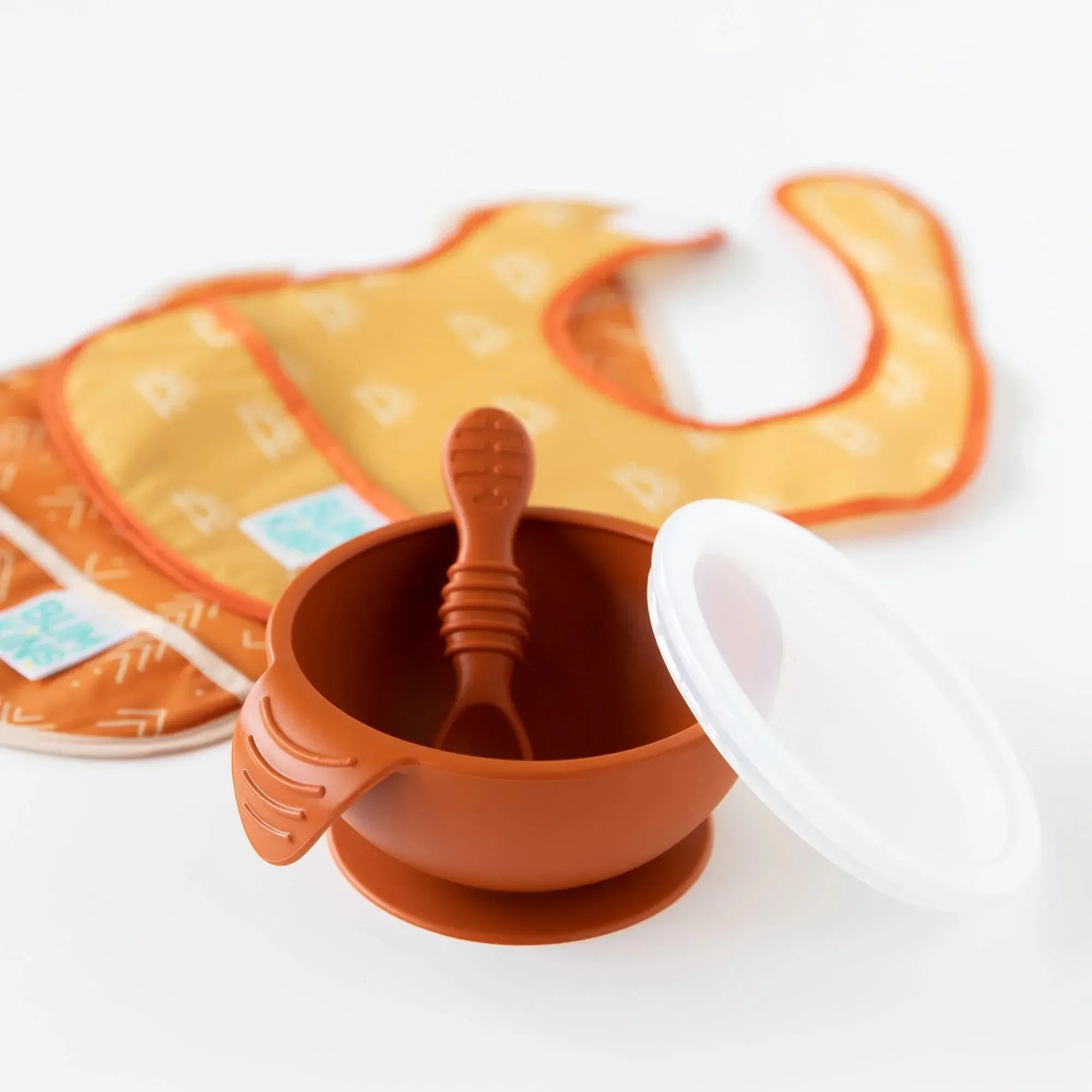 Silicone First Feeding Set: Clay