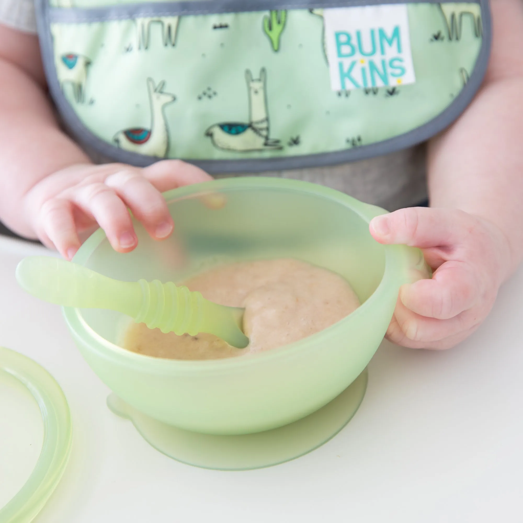 Silicone First Feeding Set: Green Jelly