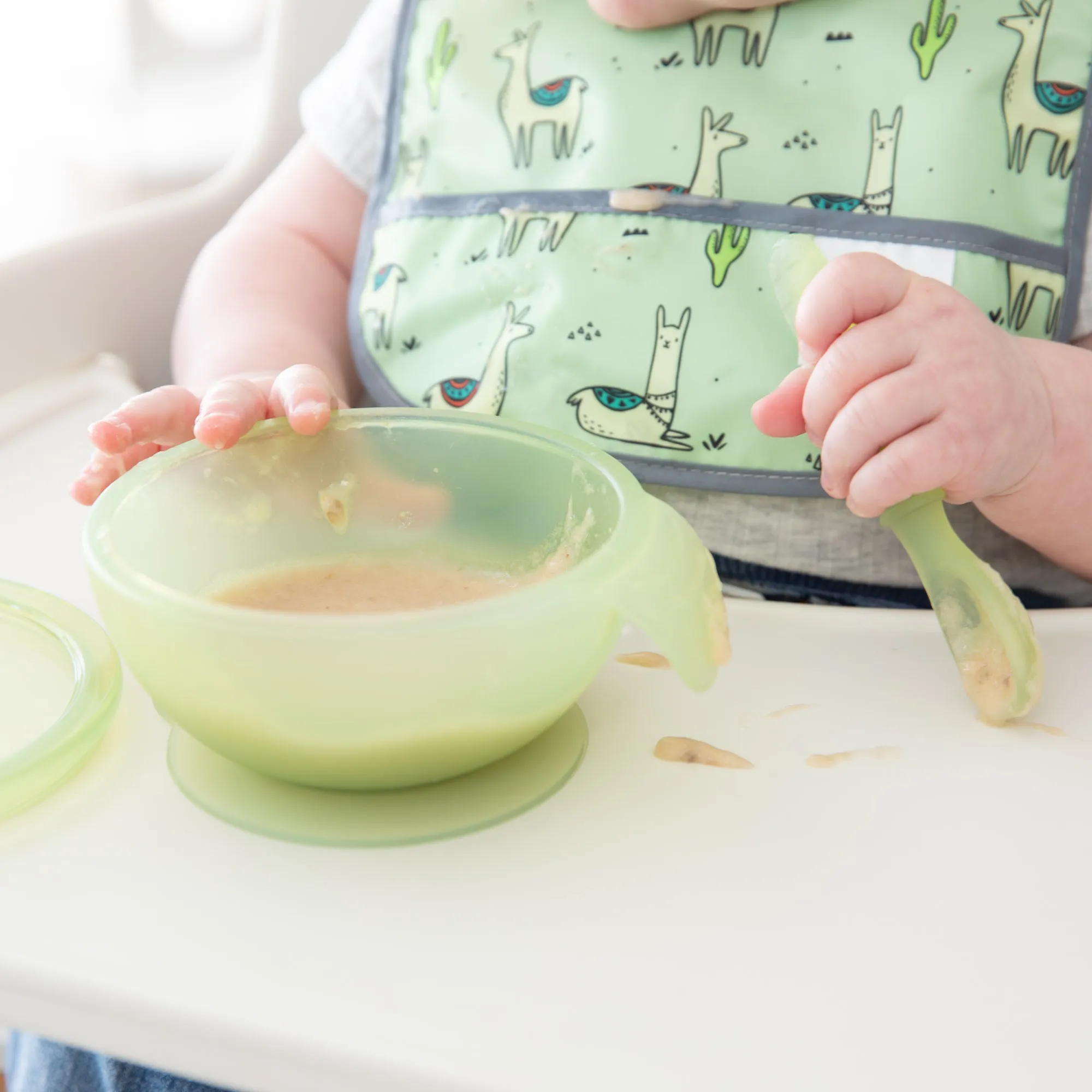 Silicone First Feeding Set: Green Jelly