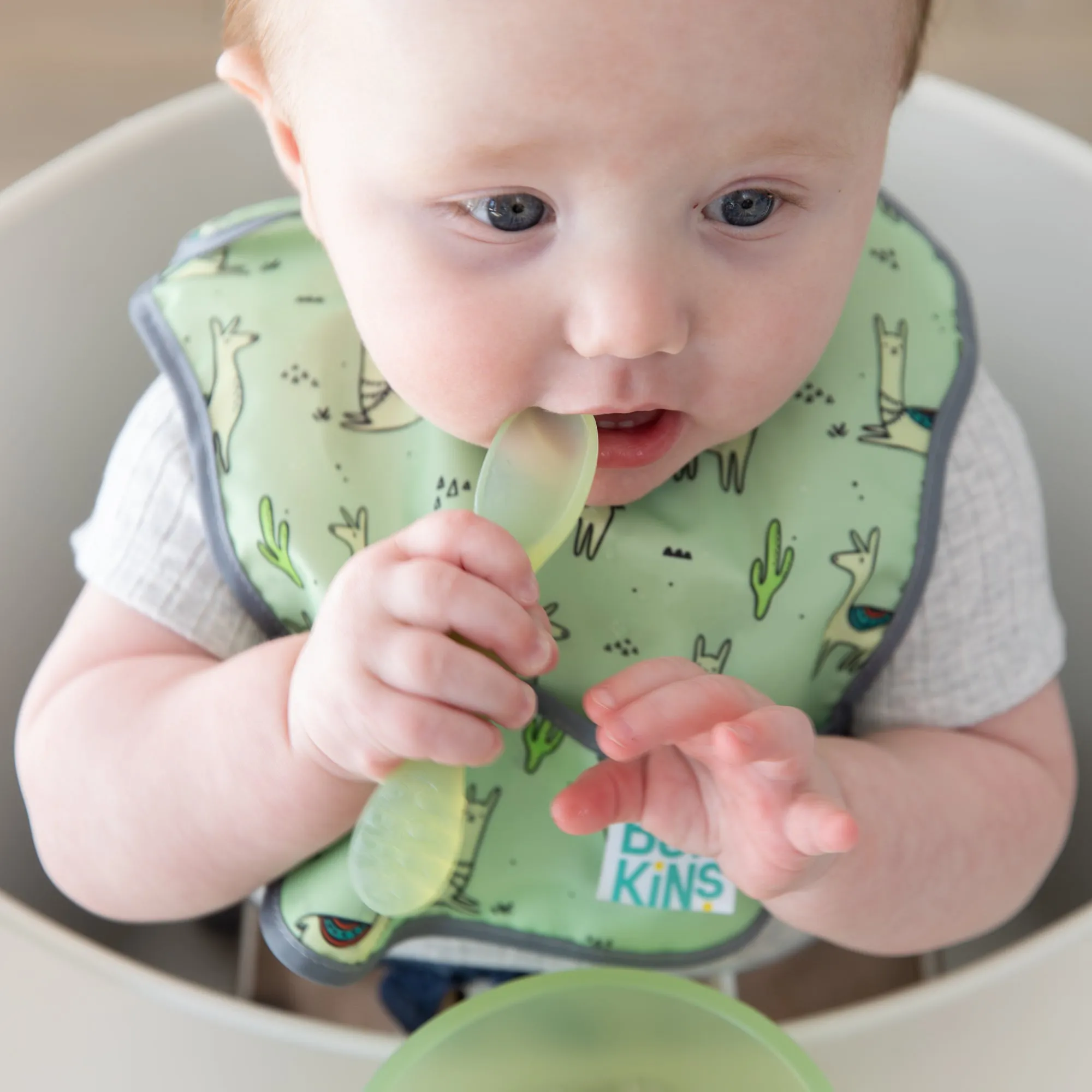 Silicone First Feeding Set: Green Jelly