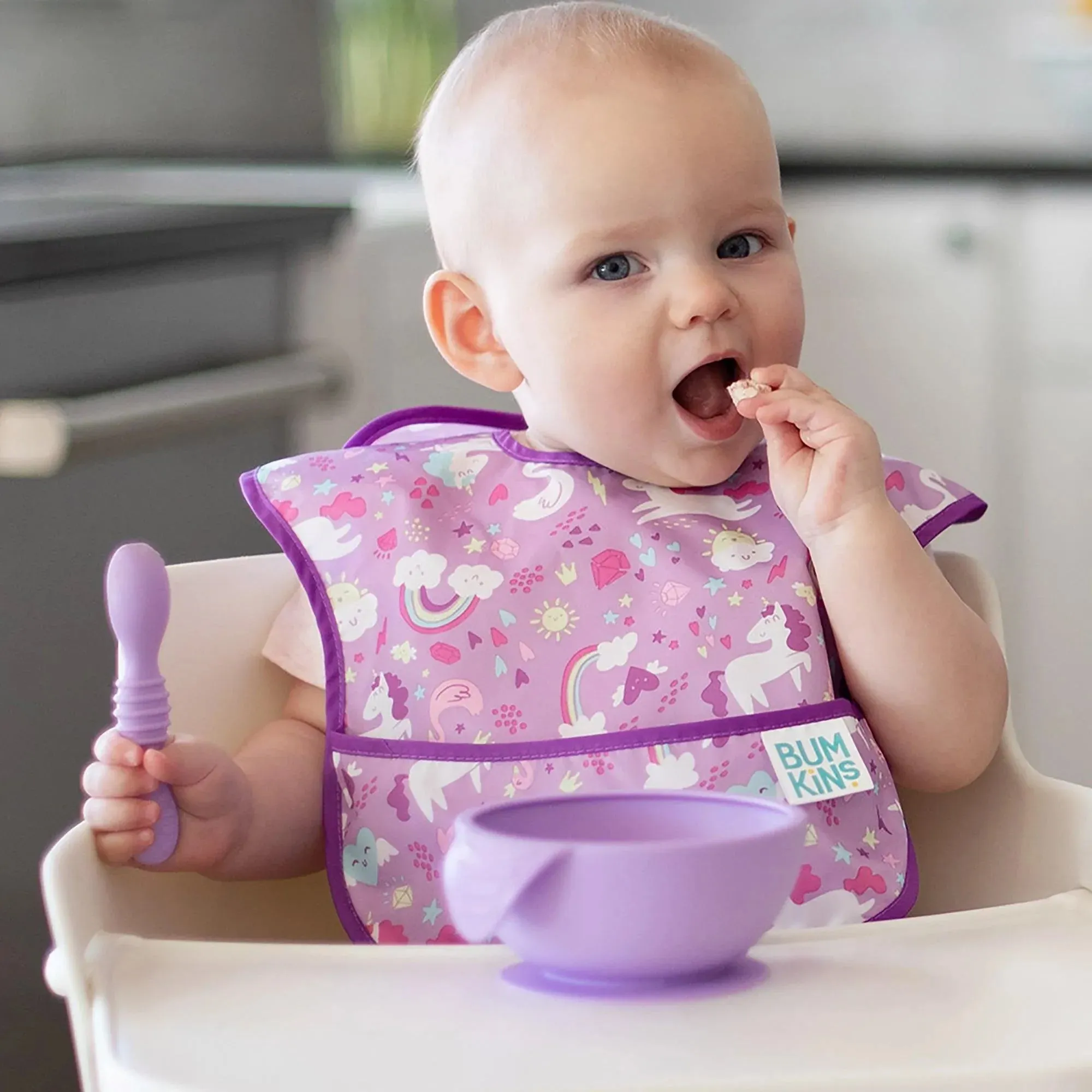 Silicone First Feeding Set: Lavender